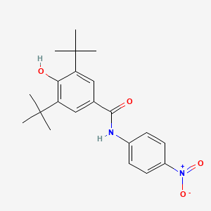 molecular formula C21H26N2O4 B8704973 Benzamide, 3,5-bis(1,1-dimethylethyl)-4-hydroxy-N-(4-nitrophenyl)- CAS No. 121613-51-2