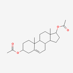 molecular formula C23H34O4 B8704977 (17-acetyloxy-10,13-dimethyl-2,3,4,7,8,9,11,12,14,15,16,17-dodecahydro-1H-cyclopenta[a]phenanthren-3-yl) acetate 