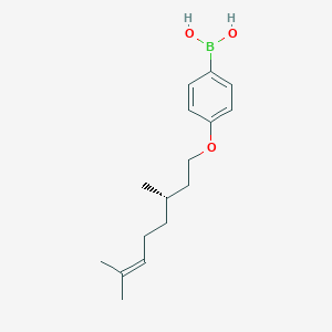 molecular formula C16H25BO3 B8704987 (4-{[(3S)-3,7-Dimethyloct-6-en-1-yl]oxy}phenyl)boronic acid CAS No. 548772-66-3