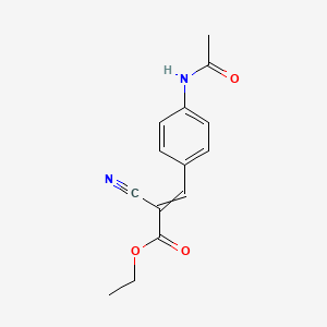 molecular formula C14H14N2O3 B8705003 Ethyl 4-acetamido-alpha-cyanocinnamate 