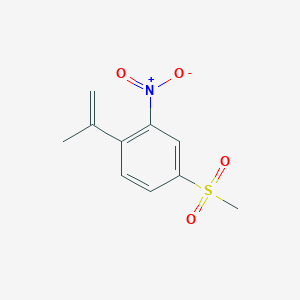 molecular formula C10H11NO4S B8705056 1-Isopropenyl-4-(methylsulfonyl)-2-nitrobenzene 
