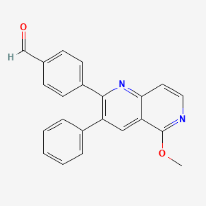 4-(5-Methoxy-3-phenyl-1,6-naphthyridin-2-yl)benzaldehyde