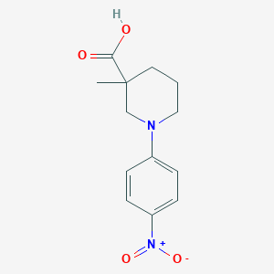 3-Methyl-1-(4-nitrophenyl)piperidine-3-carboxylic acid