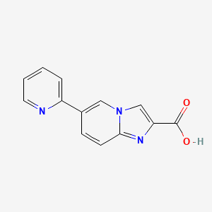 molecular formula C13H9N3O2 B8705140 6-(Pyridin-2-yl)imidazo[1,2-a]pyridine-2-carboxylic acid 