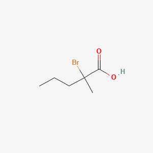 molecular formula C6H11BrO2 B8705187 2-Bromo-2-methyl-pentanoic acid 
