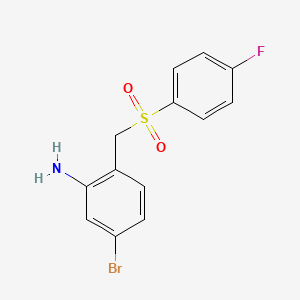 5-Bromo-2-[(4-fluorobenzene-1-sulfonyl)methyl]aniline