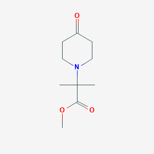 molecular formula C10H17NO3 B8705246 2-Methyl-2-(4-oxopiperidin-1-yl)propionic acid methyl ester 