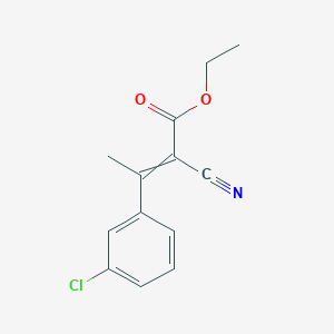 molecular formula C13H12ClNO2 B8705247 2-Butenoic acid, 3-(3-chlorophenyl)-2-cyano-, ethyl ester 