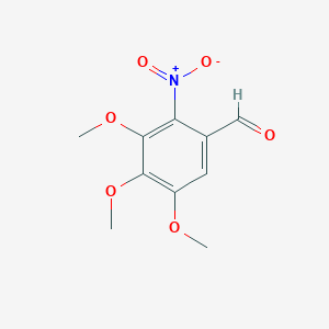 molecular formula C10H11NO6 B8705340 3,4,5-Trimethoxy-2-nitrobenzaldehyde CAS No. 55149-78-5