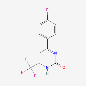 molecular formula C11H6F4N2O B8705348 4-(4-Fluoro-phenyl)-6-trifluoromethyl-1h-pyrimidin-2-one CAS No. 67804-94-8