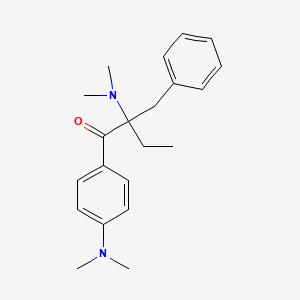molecular formula C21H28N2O B8705373 1-Butanone, 2-(dimethylamino)-1-(4-(dimethylamino)phenyl)-2-(phenylmethyl)- CAS No. 119313-08-5