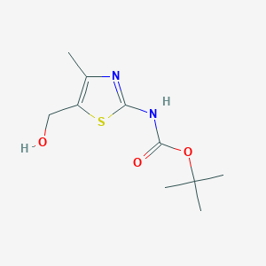 molecular formula C10H16N2O3S B8705425 Tert-butyl 5-(hydroxymethyl)-4-methylthiazol-2-ylcarbamate 