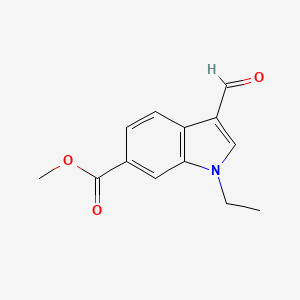 molecular formula C13H13NO3 B8705427 Methyl 1-ethyl-3-formyl-1H-indole-6-carboxylate CAS No. 876742-91-5