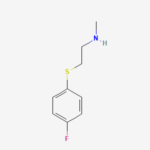 molecular formula C9H12FNS B8705432 2-(4-Fluorophenylsulfanyl)ethyl methylamine 