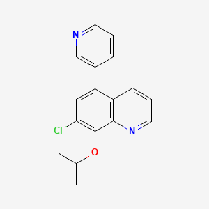 molecular formula C17H15ClN2O B8705437 7-Chloro-5-(pyridin-3-yl)-8-isopropoxyquinoline CAS No. 648897-21-6