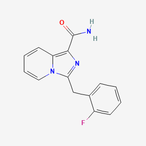 molecular formula C15H12FN3O B8705447 3-(2-Fluorobenzyl)imidazo[1,5-a]pyridine-1-carboxamide 