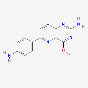 molecular formula C15H15N5O B8705457 6-(4-Aminophenyl)-4-ethoxypyrido[3,2-d]pyrimidin-2-amine CAS No. 917759-18-3