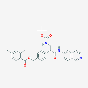 4-(3-((tert-Butoxycarbonyl)amino)-1-(isoquinolin-6-ylamino)-1-oxopropan-2-yl)benzyl 2,4-dimethylbenzoate