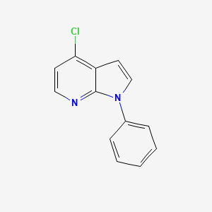 molecular formula C13H9ClN2 B8705512 4-Chloro-1-phenyl-1h-pyrrolo[2,3-b]pyridine 