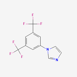molecular formula C11H6F6N2 B8705560 1-[3,5-Bis(trifluoromethyl)phenyl]-1H-imidazole 