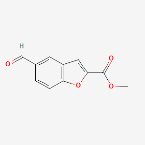 molecular formula C11H8O4 B8705608 Methyl 5-formylbenzofuran-2-carboxylate 