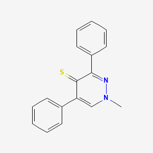 molecular formula C17H14N2S B8705611 4(1H)-Pyridazinethione, 1-methyl-3,5-diphenyl- CAS No. 59617-88-8