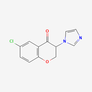 6-Chloro-3-(1H-imidazol-1-yl)chroman-4-one