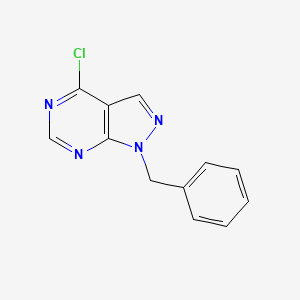 molecular formula C12H9ClN4 B8705636 1-benzyl-4-chloro-1H-pyrazolo[3,4-d]pyrimidine 