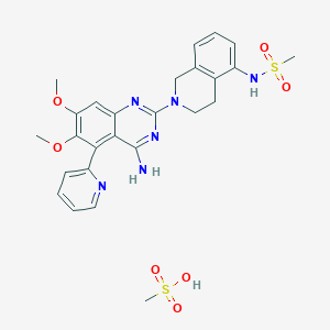 molecular formula C26H30N6O7S2 B8705756 Taprizosin mesylate CAS No. 358632-25-4