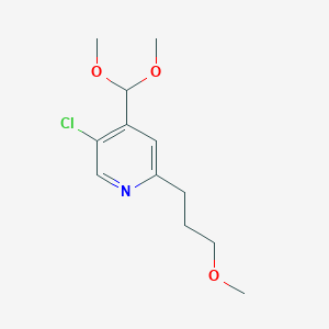molecular formula C12H18ClNO3 B8705786 5-Chloro-4-(dimethoxymethyl)-2-(3-methoxypropyl)pyridine CAS No. 921630-16-2