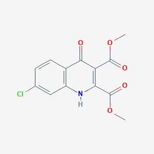 B8705798 Dimethyl 7-chloro-4-oxo-1,4-dihydroquinoline-2,3-dicarboxylate CAS No. 147494-01-7