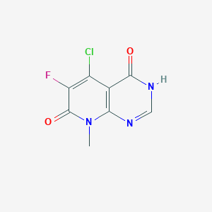 molecular formula C8H5ClFN3O2 B8705803 5-Chloro-6-fluoro-8-methylpyrido[2,3-d]pyrimidine-4,7(3H,8H)-dione 