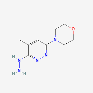 Morpholine, 4-(6-hydrazino-5-methyl-2-pyridazinyl)-, dihydrochloride, hydrate