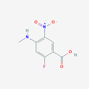 molecular formula C8H7FN2O4 B8705866 2-Fluoro-4-(methylamino)-5-nitrobenzoic acid 