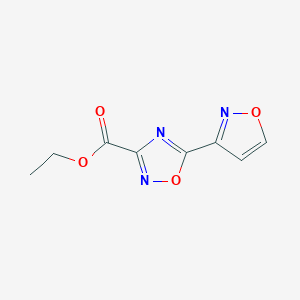 molecular formula C8H7N3O4 B8705870 Ethyl 5-(isoxazol-3-yl)-1,2,4-oxadiazole-3-carboxylate 