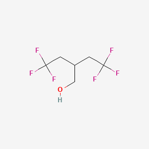molecular formula C6H8F6O B8705948 4,4,4-Trifluoro-2-(2,2,2-trifluoroethyl)butan-1-ol 