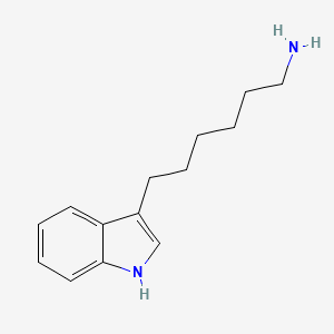 molecular formula C14H20N2 B8705956 6-(1H-indol-3-yl)hexan-1-amine 