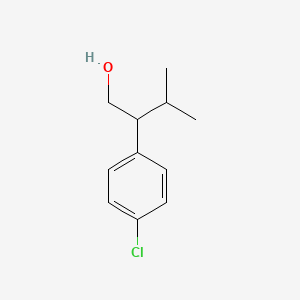 molecular formula C11H15ClO B8705969 2-(4-Chlorophenyl)-3-methylbutan-1-ol CAS No. 65079-44-9