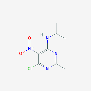 molecular formula C8H11ClN4O2 B8705971 2-Methyl-4-chloro-5-nitro-isopropylamino-pyrimidine 