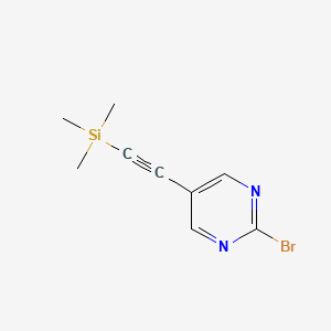 molecular formula C9H11BrN2Si B8706017 2-Bromo-5-((trimethylsilyl)ethynyl)pyrimidine CAS No. 651354-61-9