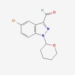 molecular formula C13H13BrN2O2 B8706021 5-bromo-1-(tetrahydro-2H-pyran-2-yl)-1H-indazole-3-carbaldehyde 