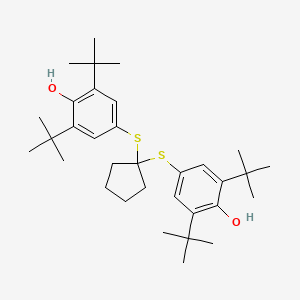 molecular formula C33H50O2S2 B8706024 Bis(3,5-di-t-butyl-4-hydroxyphenylthio)cyclopentane 