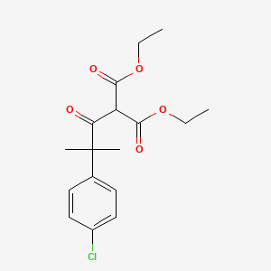 molecular formula C17H21ClO5 B8706033 Diethyl 2-(2-(4-chlorophenyl)-2-methylpropanoyl)malonate 