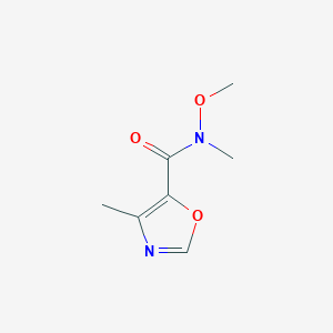 molecular formula C7H10N2O3 B8706051 N-Methoxy-N-methyl-4-methyl-5-oxazolecarboxamide 