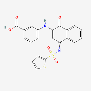 3-(1-Oxo-4-(thiophen-2-ylsulfonylimino)-1,4-dihydronaphthalen-2-ylamino)-benzoic acid
