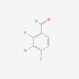 3-Bromo-2-fluoro-4-iodobenzaldehyde