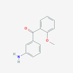 molecular formula C14H13NO2 B8706132 (3-Aminophenyl)(2-methoxyphenyl)methanone CAS No. 62261-54-5