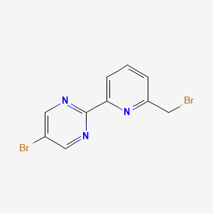 molecular formula C10H7Br2N3 B8706161 5-Bromo-2-(6-bromomethylpyridin-2-yl)-pyrimidine 