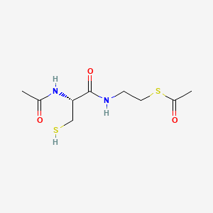molecular formula C9H16N2O3S2 B8706212 Ethanethioic acid, S-(2-(((2R)-2-(acetylamino)-3-mercapto-1-oxopropyl)amino)ethyl)ester CAS No. 311343-11-0