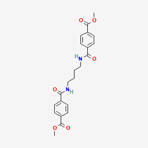 molecular formula C22H24N2O6 B8706237 Benzoic acid, 4,4'-[1,4-butanediylbis(iminocarbonyl)]bis-, dimethyl ester CAS No. 102810-33-3